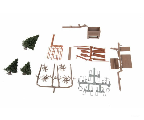Walthers Scenemaster 2902 Camp Site With Two Trailers - Kit -- Camping Signs & Accessories Scenery