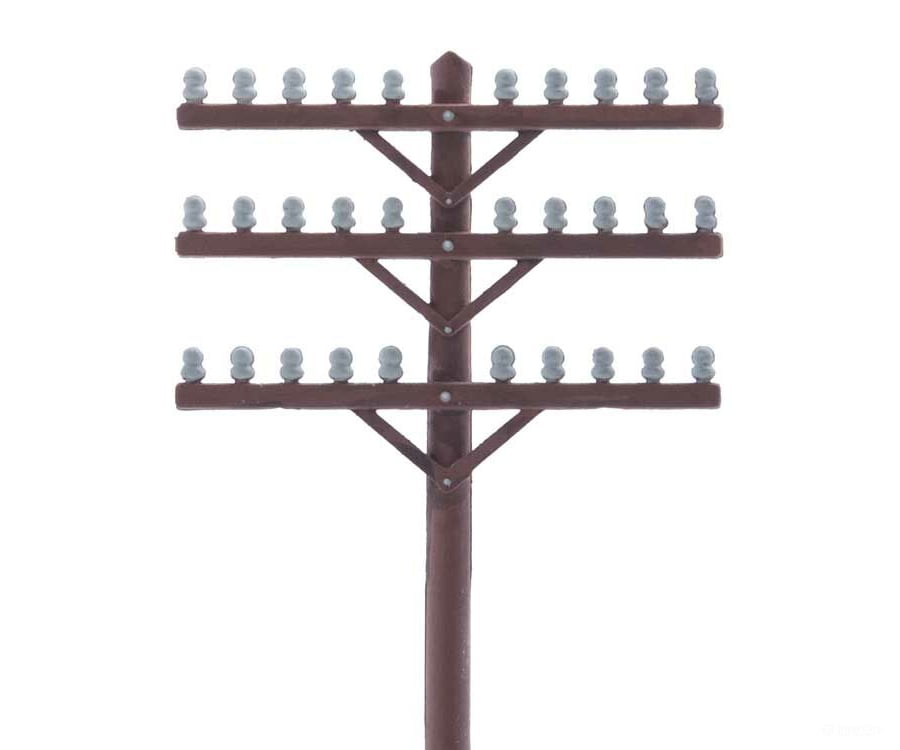 Walthers Scenemaster 4185 Telegraph Poles And Cross Arms -- Kit Scenery Details