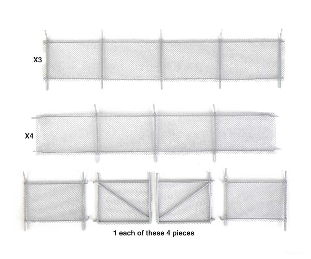 Walthers Scenemaster 4204 Built-Up Chain Link Fence -- Kit - 44-1/4 112.3Cm Scenery Details