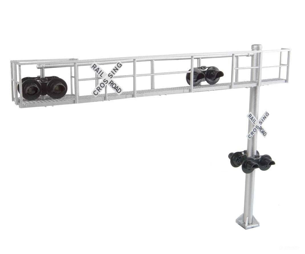 Walthers Scenemaster 4330 Modern Cantilever Grade Crossing Signal -- Two-Lane Signals & Catenary