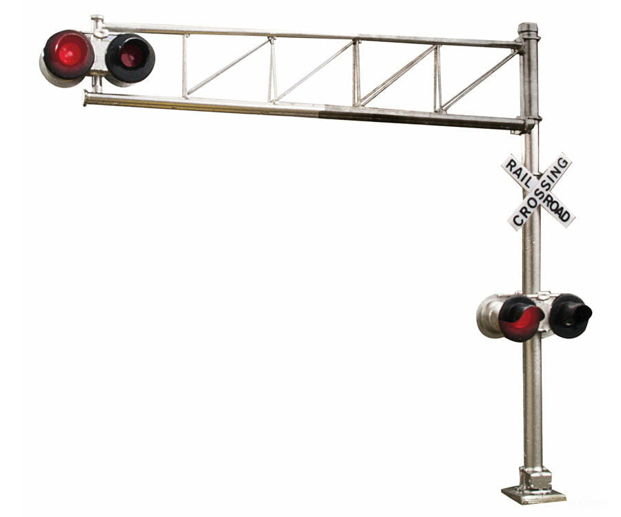 Walthers Scenemaster 4332 Post-1960S Cantilever Grade Crossing Signal -- Single-Lane Signals &