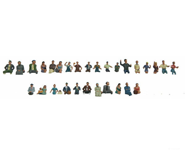 Walthers Scenemaster 6034 Seated Coach Passengers Pkg(30) Figures