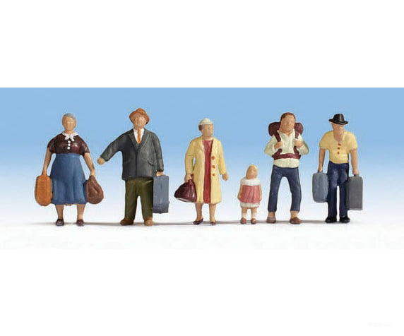 Walthers Scenemaster 6040 Passengers Pkg(6) -- Ready To Board Figures