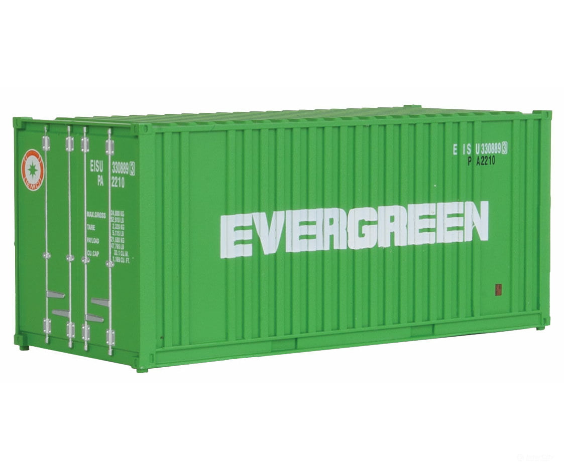 Walthers Scenemaster 8002 20’ Corrugated Container With Flat Panel - Assembled -- Evergreen