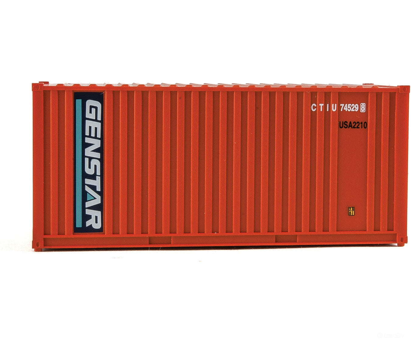 Walthers Scenemaster 8003 20’ Corrugated Container With Flat Panel - Assembled -- Genstar (Orange