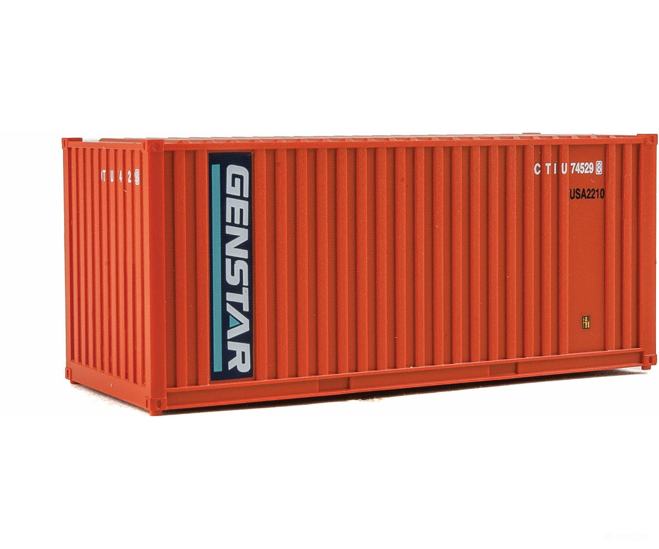 Walthers Scenemaster 8003 20’ Corrugated Container With Flat Panel - Assembled -- Genstar (Orange