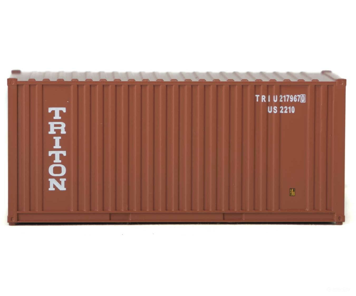 Walthers Scenemaster 8004 20’ Corrugated Container With Flat Panel - Assembled -- Triton (Brown