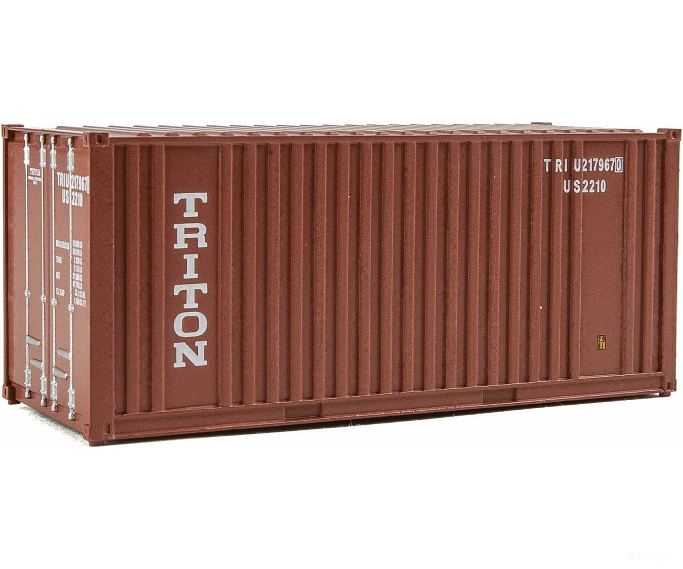 Walthers Scenemaster 8004 20’ Corrugated Container With Flat Panel - Assembled -- Triton (Brown