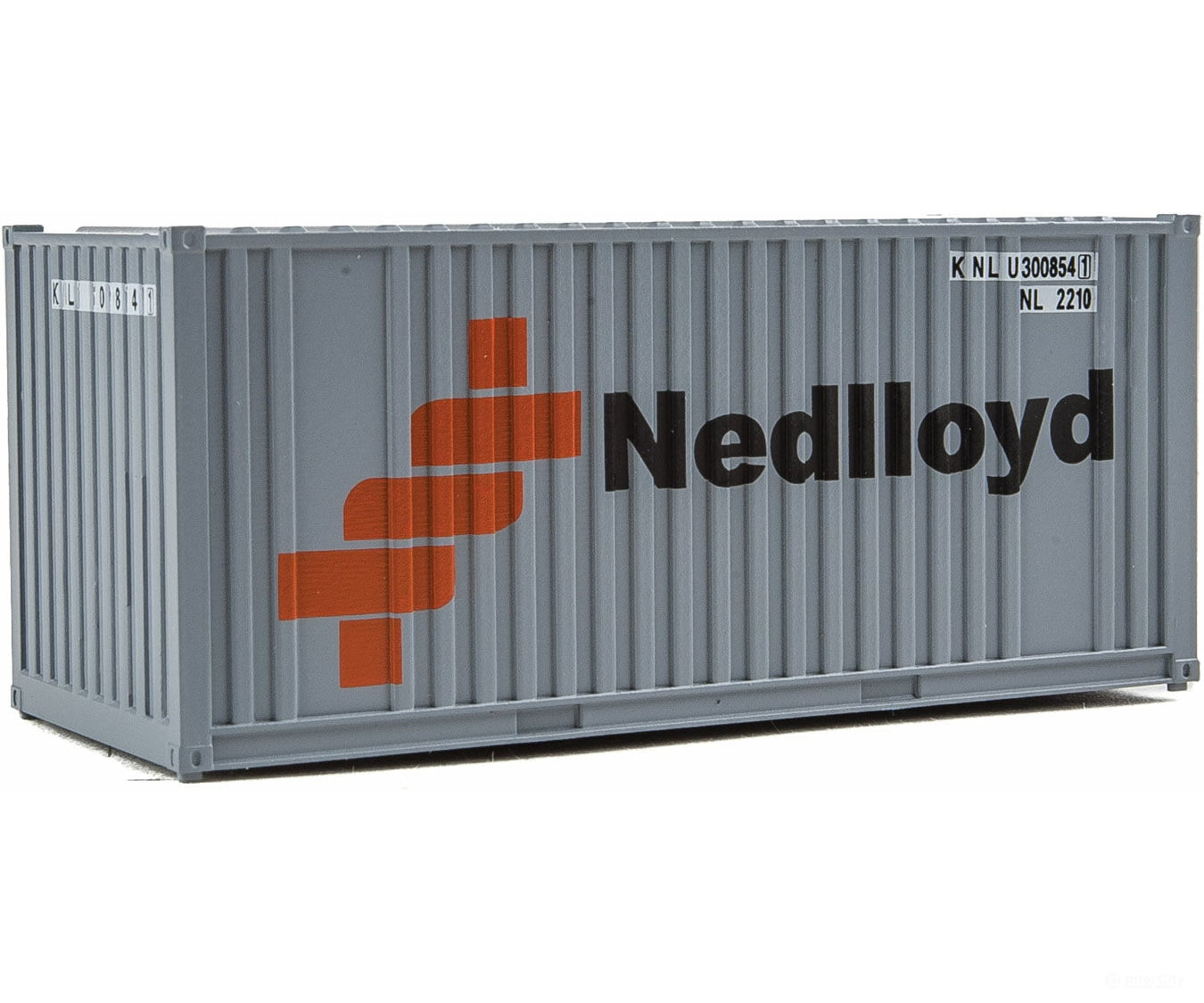Walthers Scenemaster 8005 20’ Corrugated Container With Flat Panel - Assembled -- Ned-Lloyd (Gray
