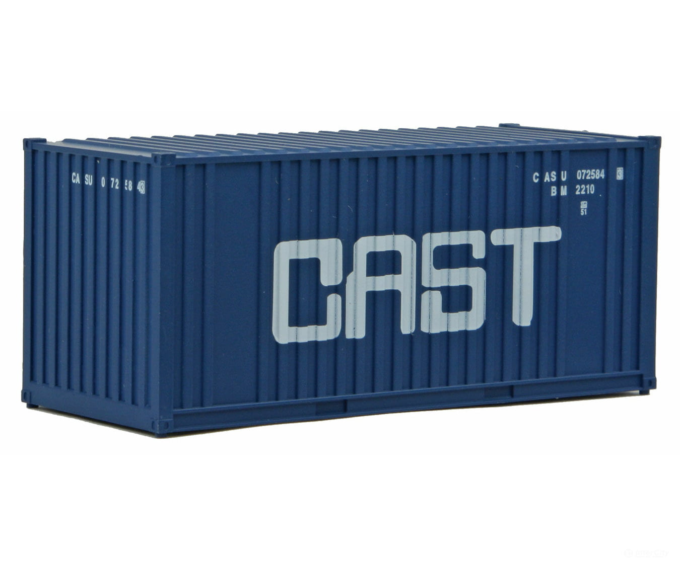 Walthers Scenemaster 8009 20’ Corrugated Container With Flat Panel - Assembled -- Cast (Blue