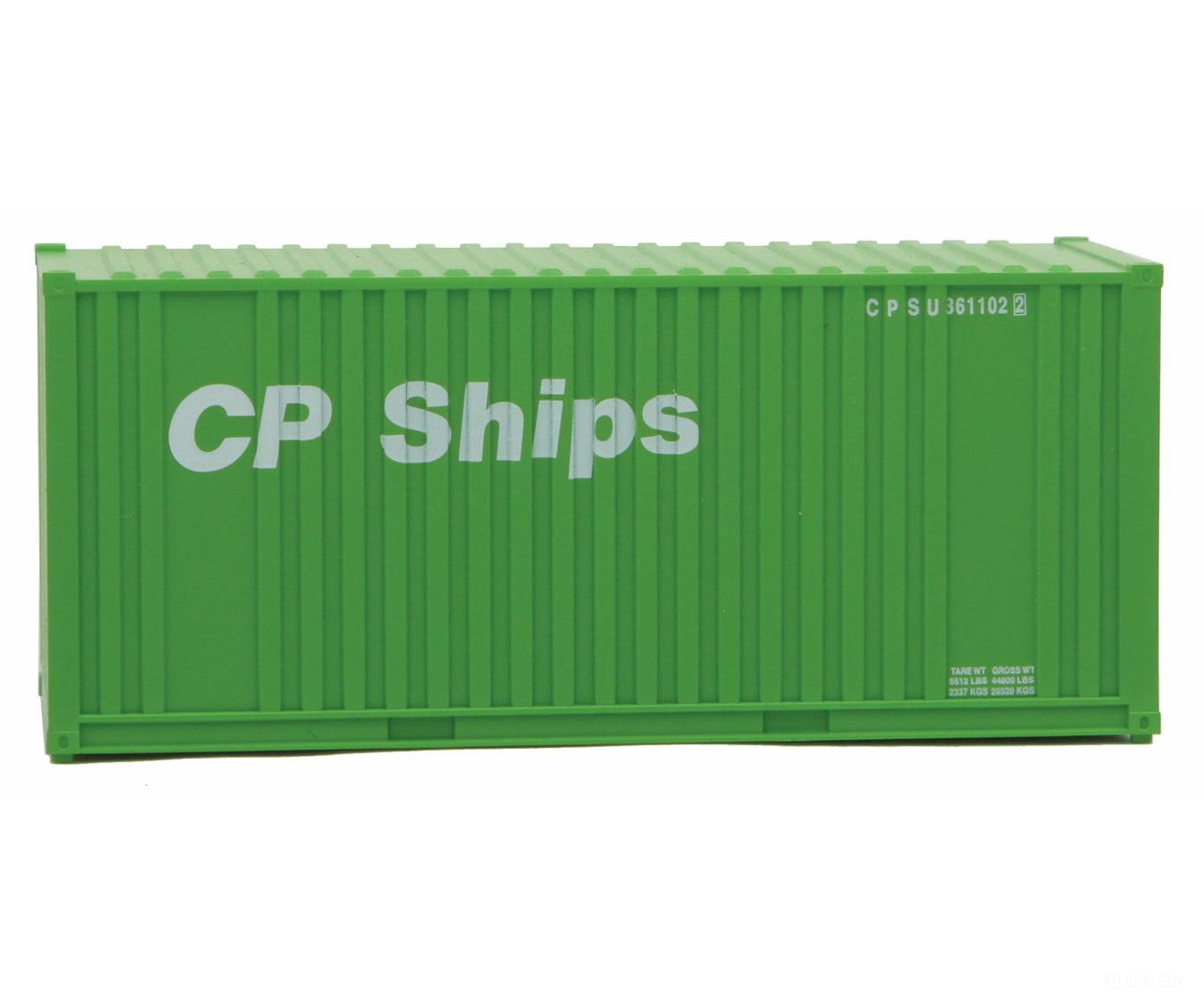 Walthers Scenemaster 8010 20’ Corrugated Container With Flat Panel - Assembled -- Cp Ships (Green