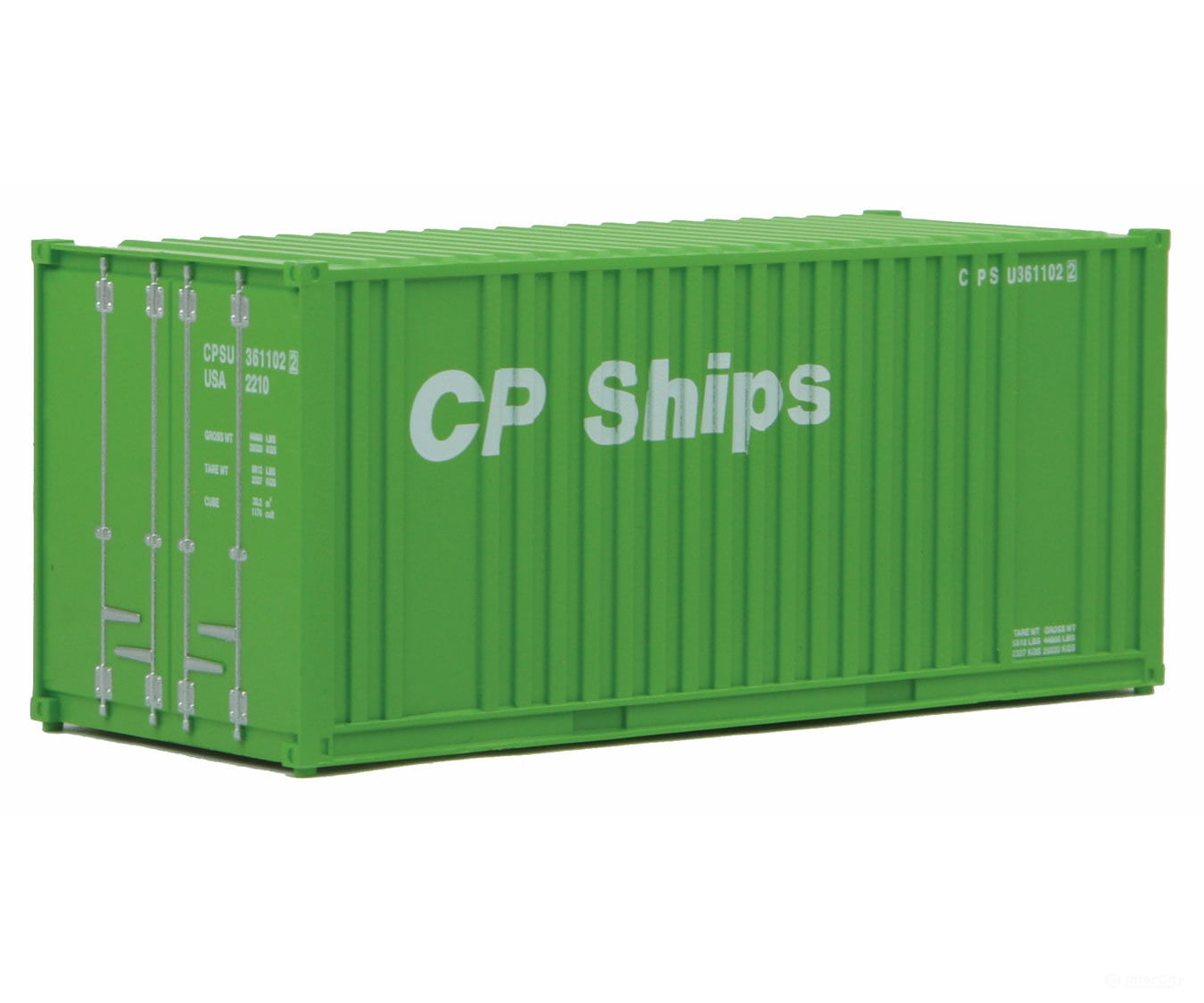 Walthers Scenemaster 8010 20’ Corrugated Container With Flat Panel - Assembled -- Cp Ships (Green