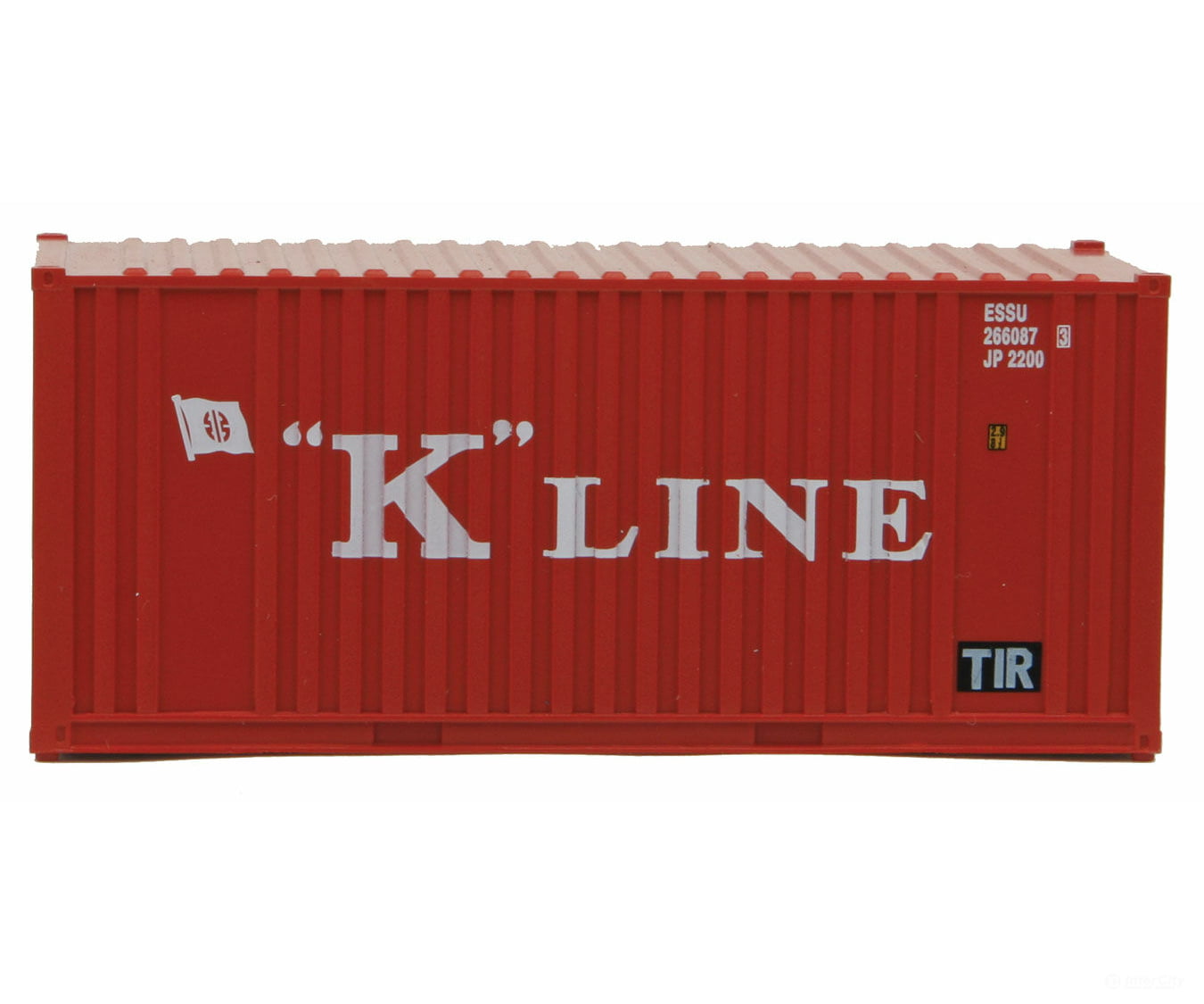 Walthers Scenemaster 8013 20’ Corrugated Container With Flat Panel - Assembled -- K-Line (Red