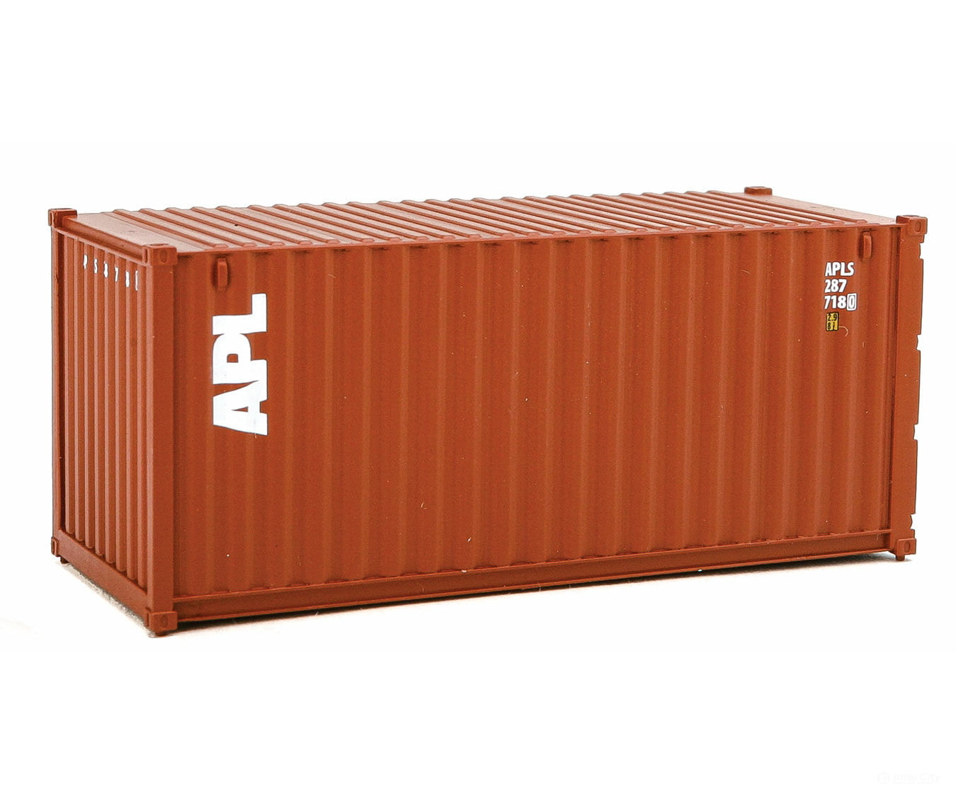 Walthers Scenemaster 8061 20’ Corrugated Container - Assembled -- American President Lines (Brown