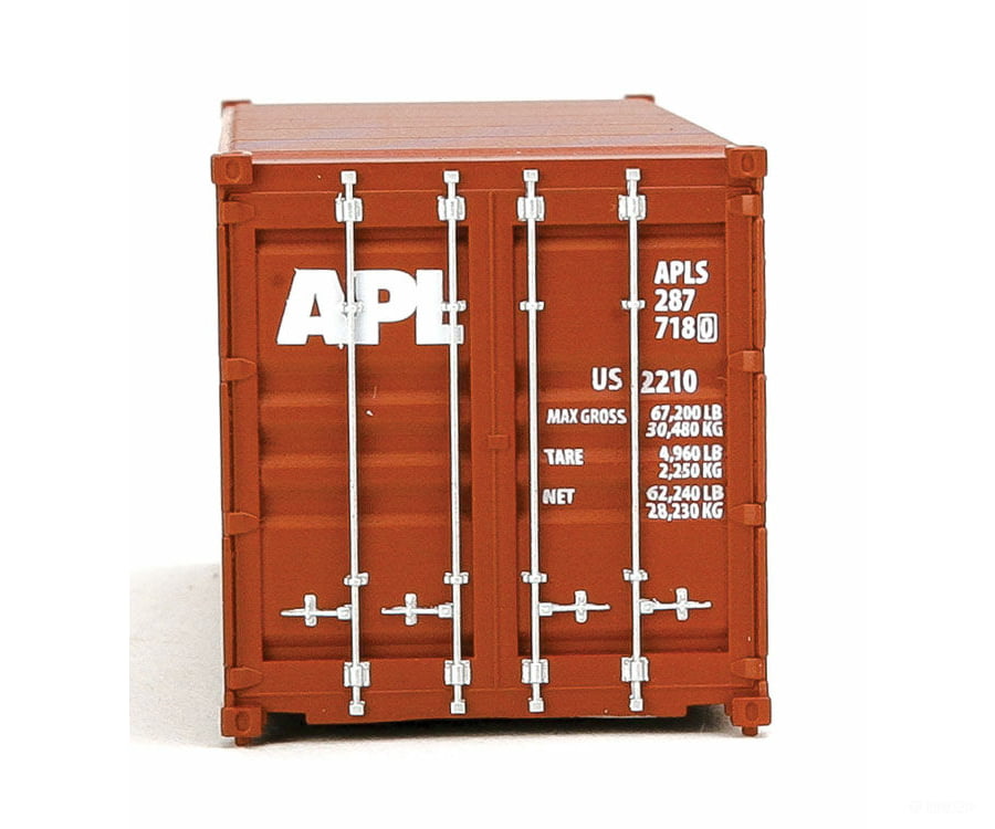 Walthers Scenemaster 8061 20’ Corrugated Container - Assembled -- American President Lines (Brown
