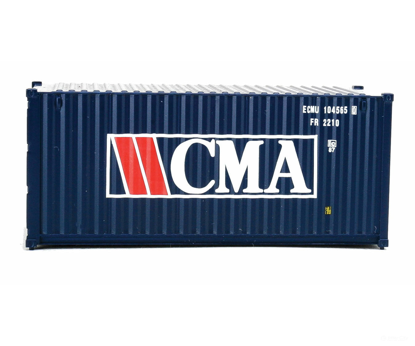 Walthers Scenemaster 8062 20’ Corrugated Container - Assembled -- Cma (Blue White Red) Freight
