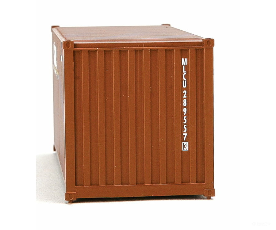 Walthers Scenemaster 8067 20’ Corrugated Container - Assembled -- Xtra Leasing (Brown White)