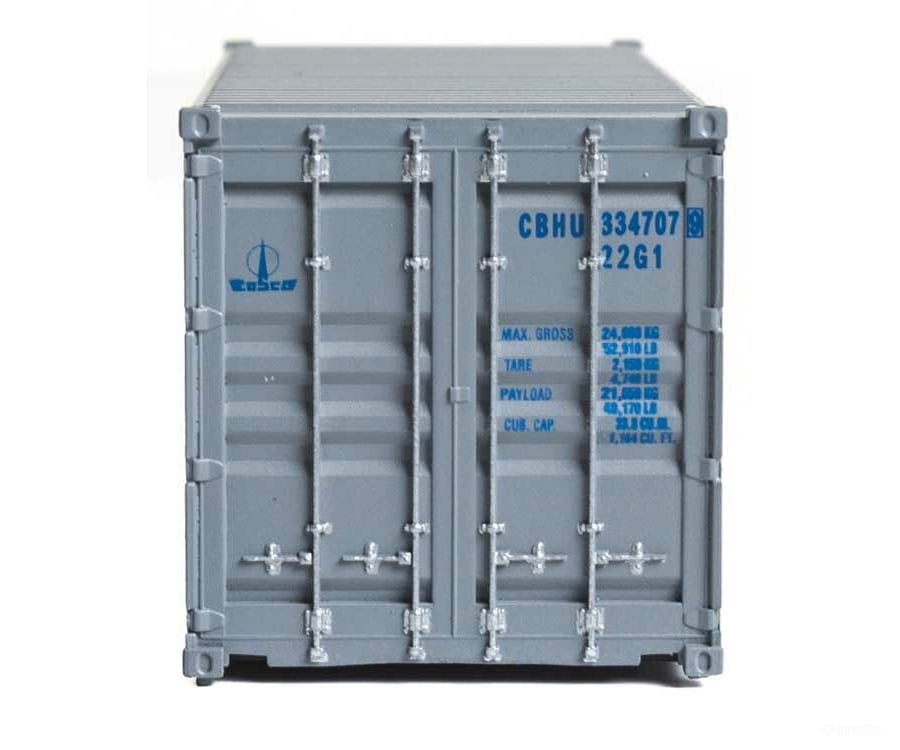Walthers Scenemaster 8071 20’ Corrugated Container - Assembled -- China Ocean Shipping Company