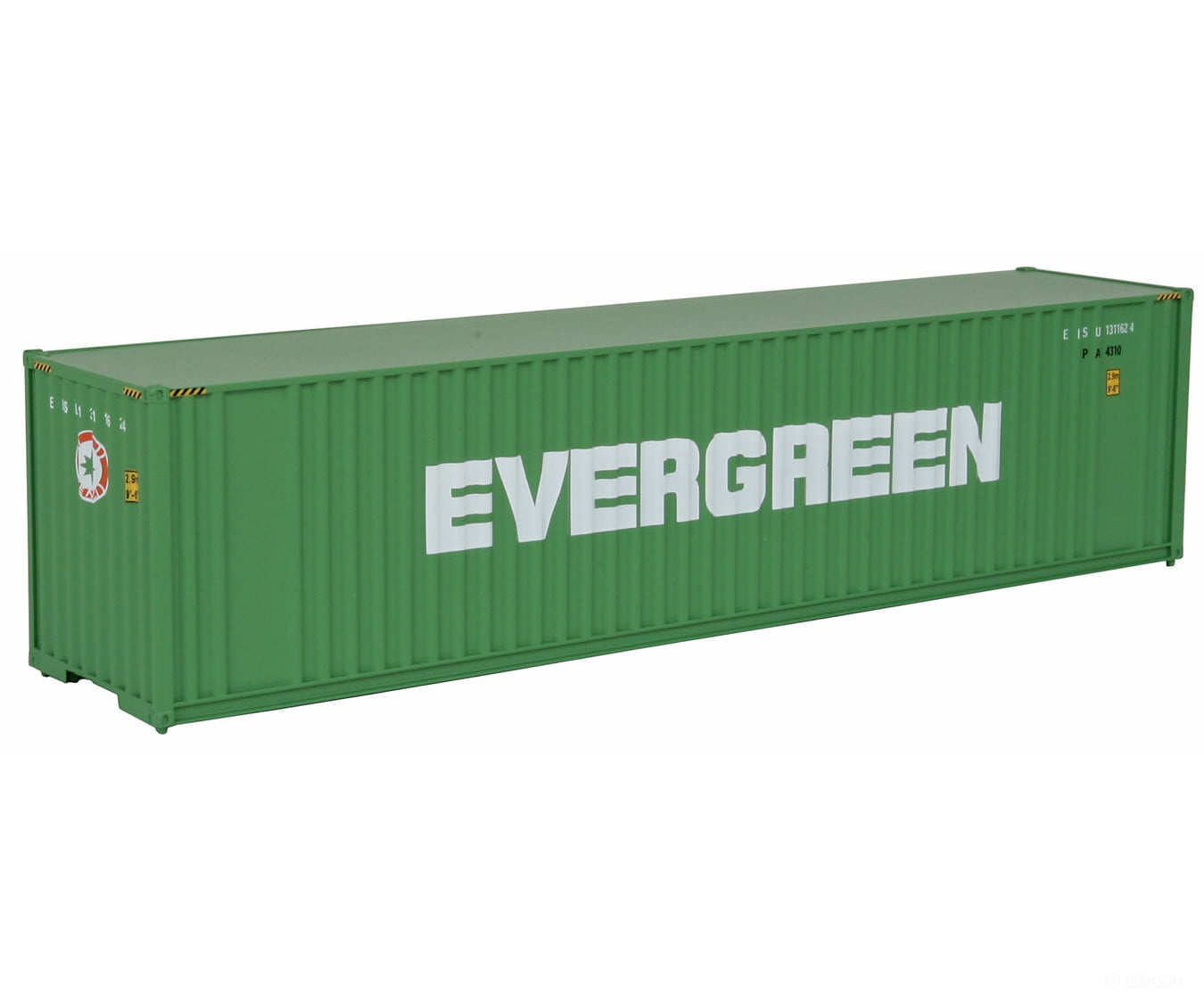 Walthers Scenemaster 8202 40’ Hi Cube Corrugated Container W/Flat Roof - Assembled - - Evergreen