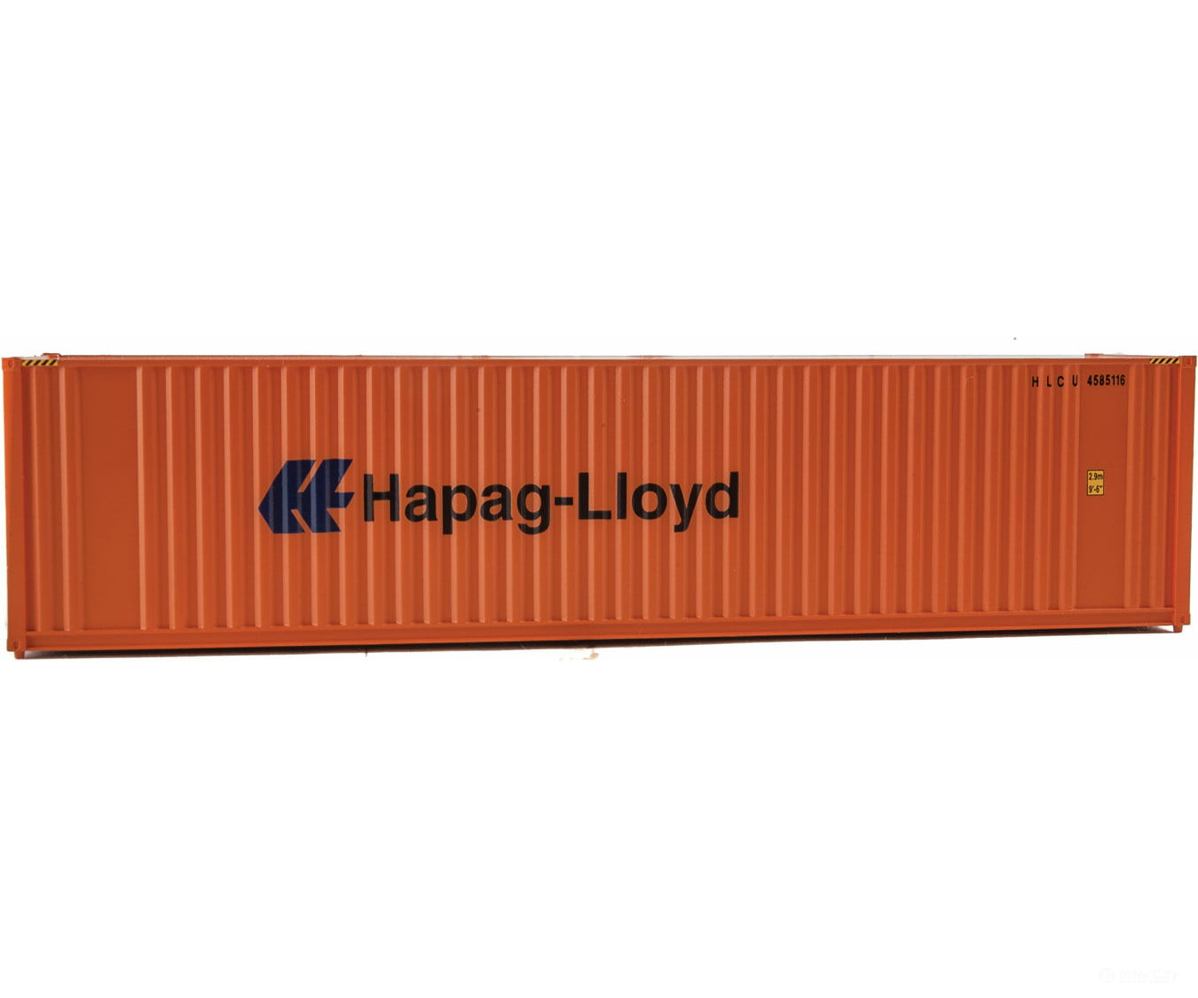 Walthers Scenemaster 8204 40’ Hi Cube Corrugated Container W/Flat Roof - Assembled -- Hapag-Lloyd