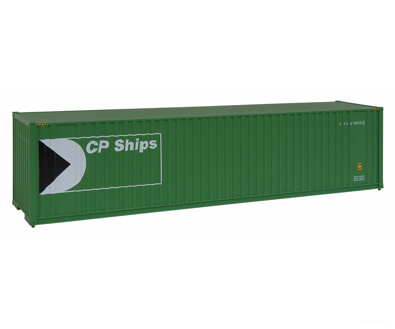 Walthers Scenemaster 8206 40’ Hi Cube Corrugated Container W/Flat Roof - Assembled -- Cp Ships
