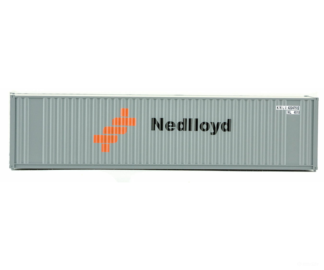 Walthers Scenemaster 8219 40’ Hi-Cube Corrugated Container W/Flat Roof - Assembled -- Nedlloyd