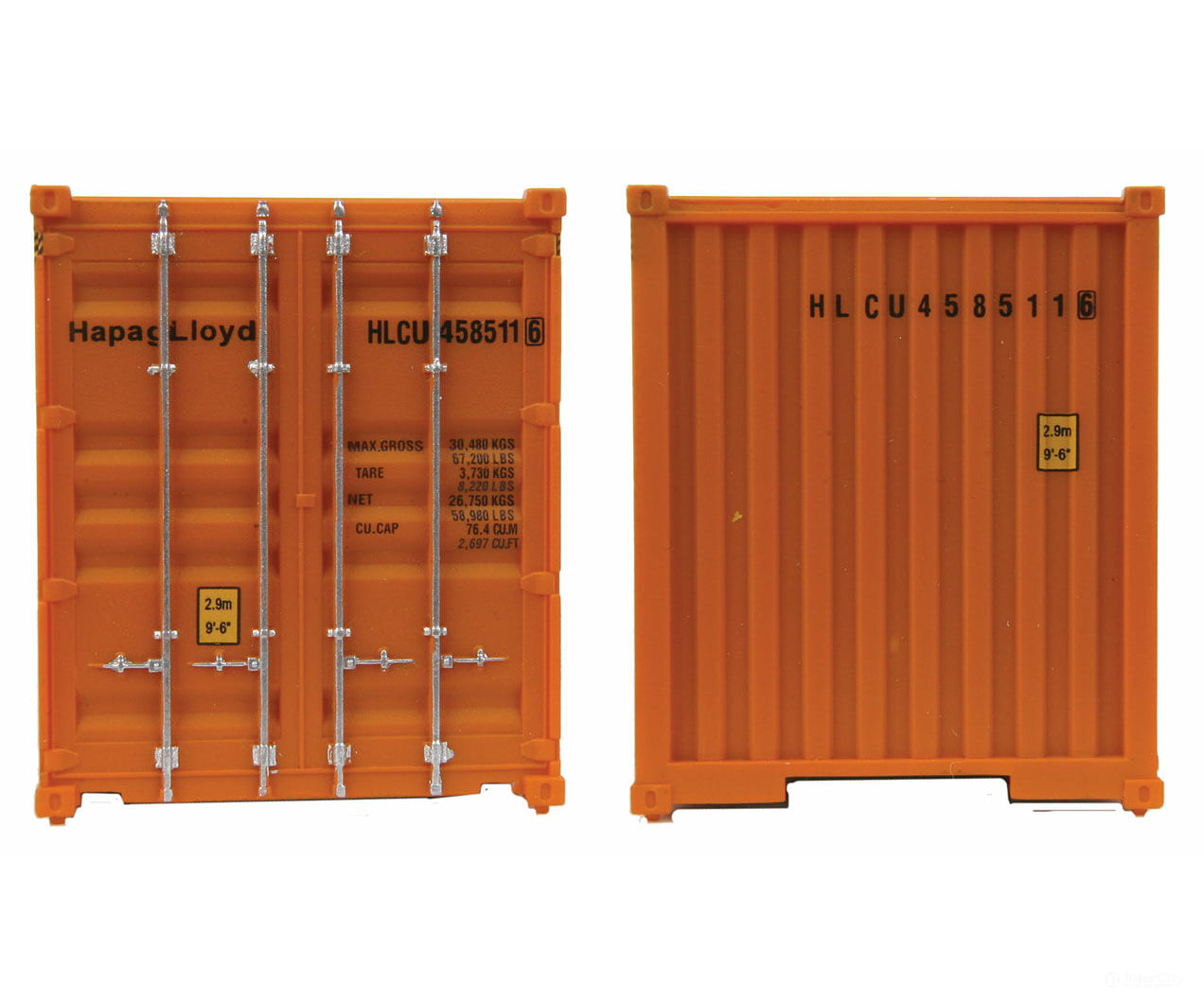 Walthers Scenemaster 8254 40’ Hi Cube Corrugated Side Container - Assembled -- Hapag-Lloyd