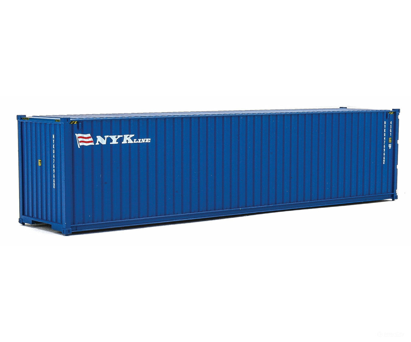 Walthers Scenemaster 8265 40’ Hi-Cube Corrugated-Side Container - Assembled -- Nyk Lines (Blue