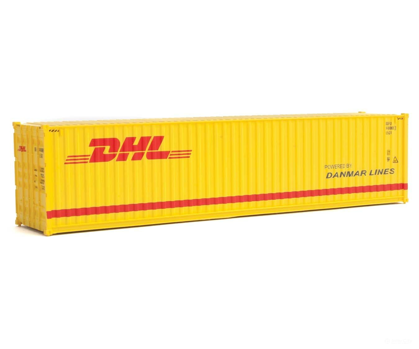 Walthers Scenemaster 8267 40’ Hi - Cube Corrugated - Side Container - Assembled - - Dhl (Yellow