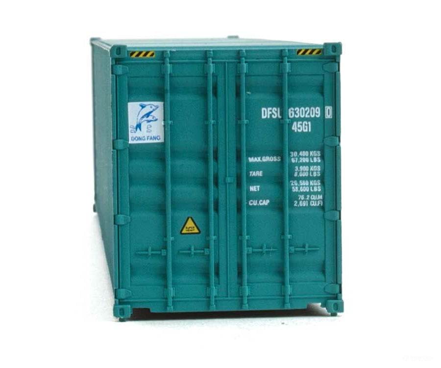 Walthers Scenemaster 8268 40’ Hi-Cube Corrugated-Side Container - Assembled -- Dong Fang (Green