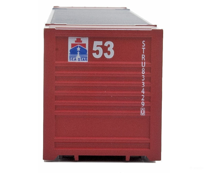 Walthers Scenemaster 8517 53’ Singamas Corrugated-Side Container - Ready To Run -- Sea Star (Blue