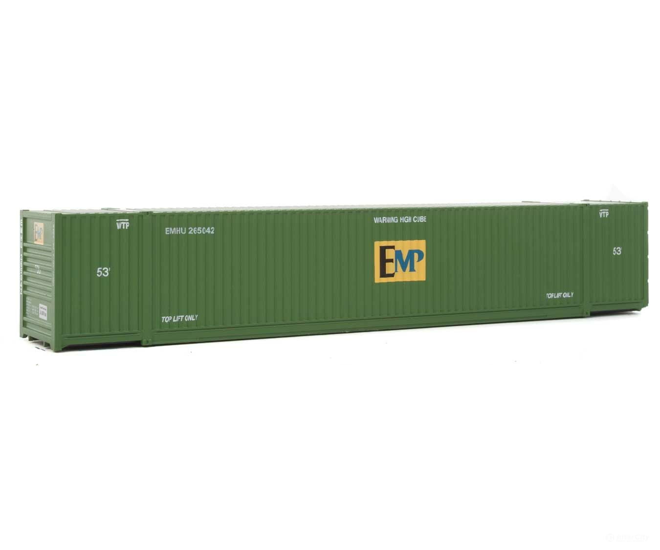 Walthers Scenemaster 8530 53’ Singamas Corrugated-Side Container - Assembled -- Emp (Green Blue