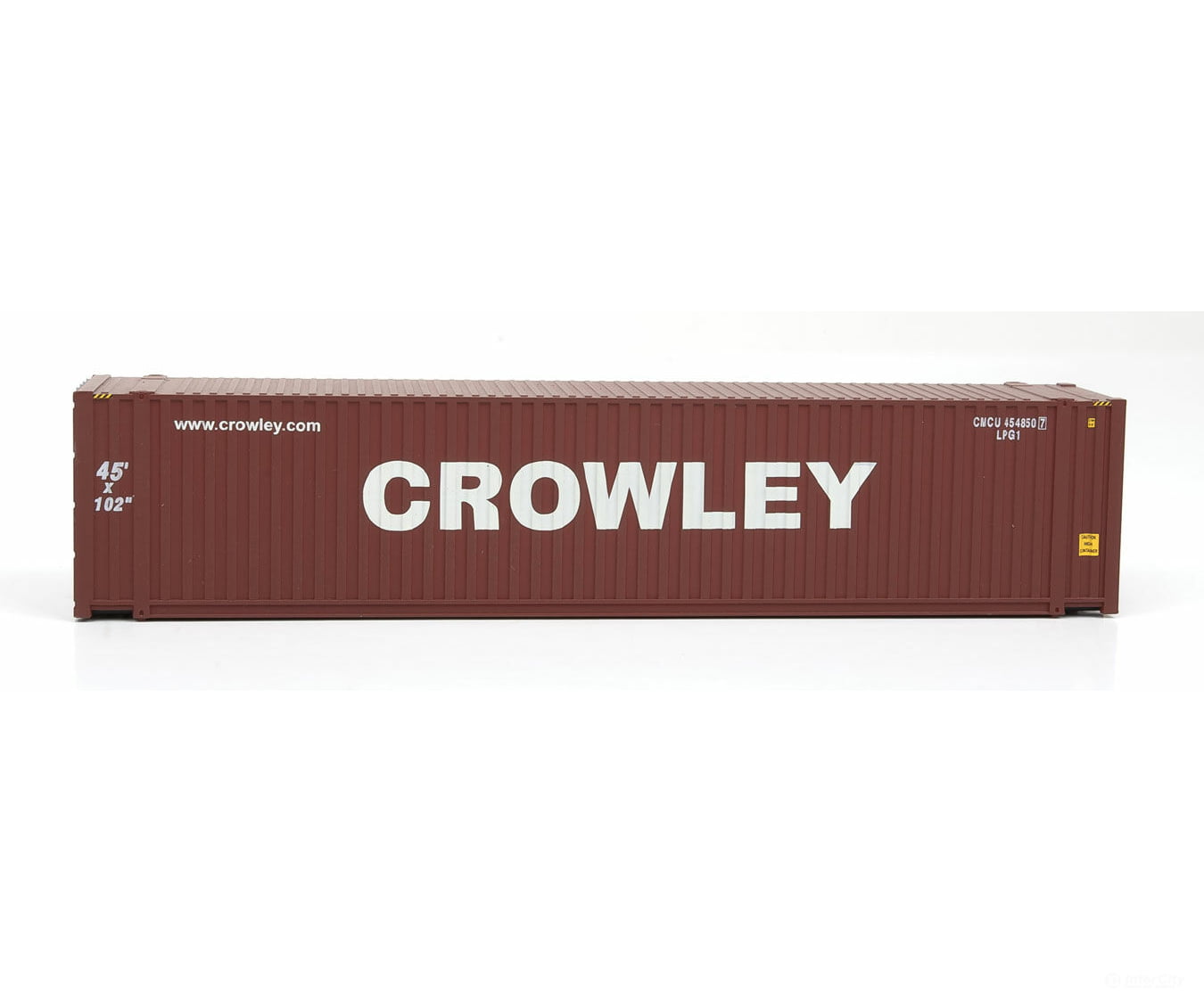 Walthers Scenemaster 8571 45’ Cimc Container - Assembled -- Crowley (Brown White) Freight Loads &
