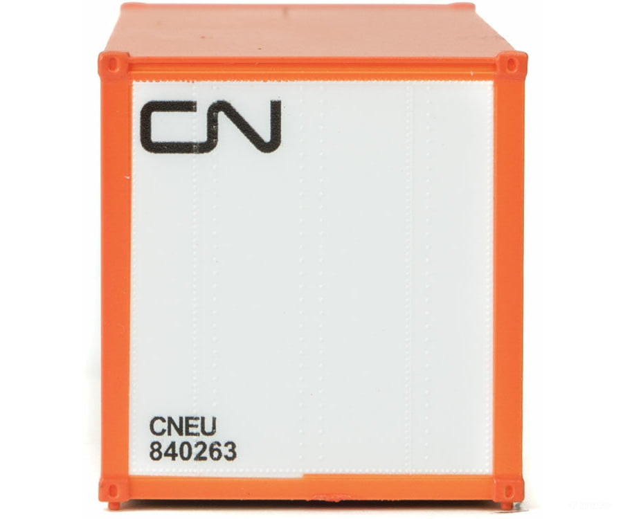 Walthers Scenemaster 8653 20 Smooth-Side Container - Ready To Run -- Canadian National (White Black;