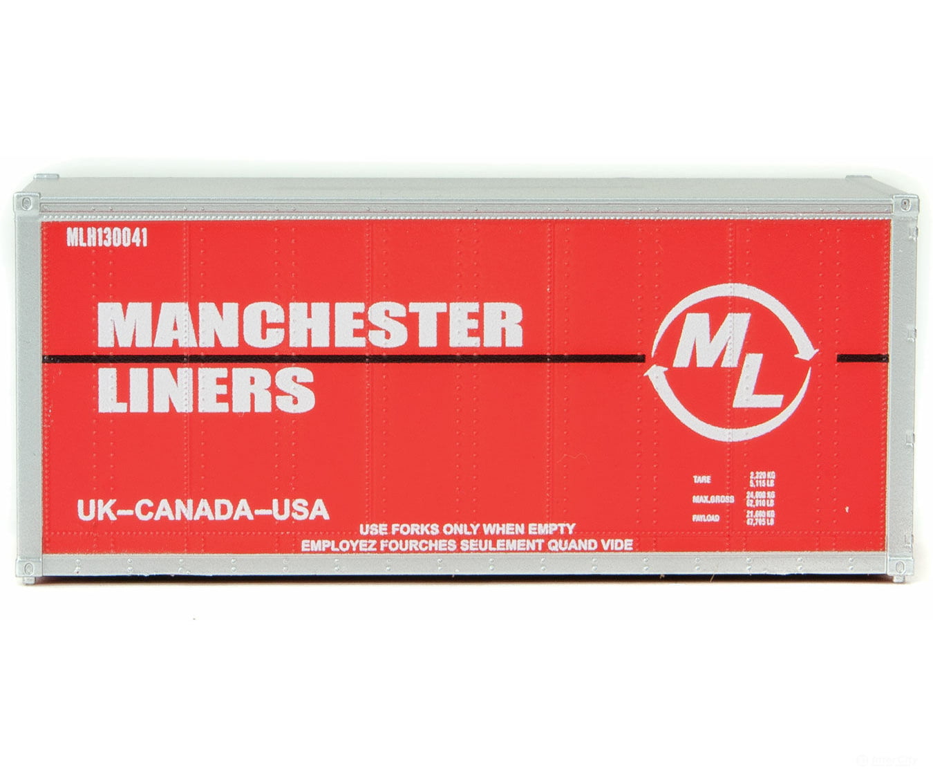 Walthers Scenemaster 8656 20’ Smooth-Side Container - Ready To Run -- Manchester Liners (Red