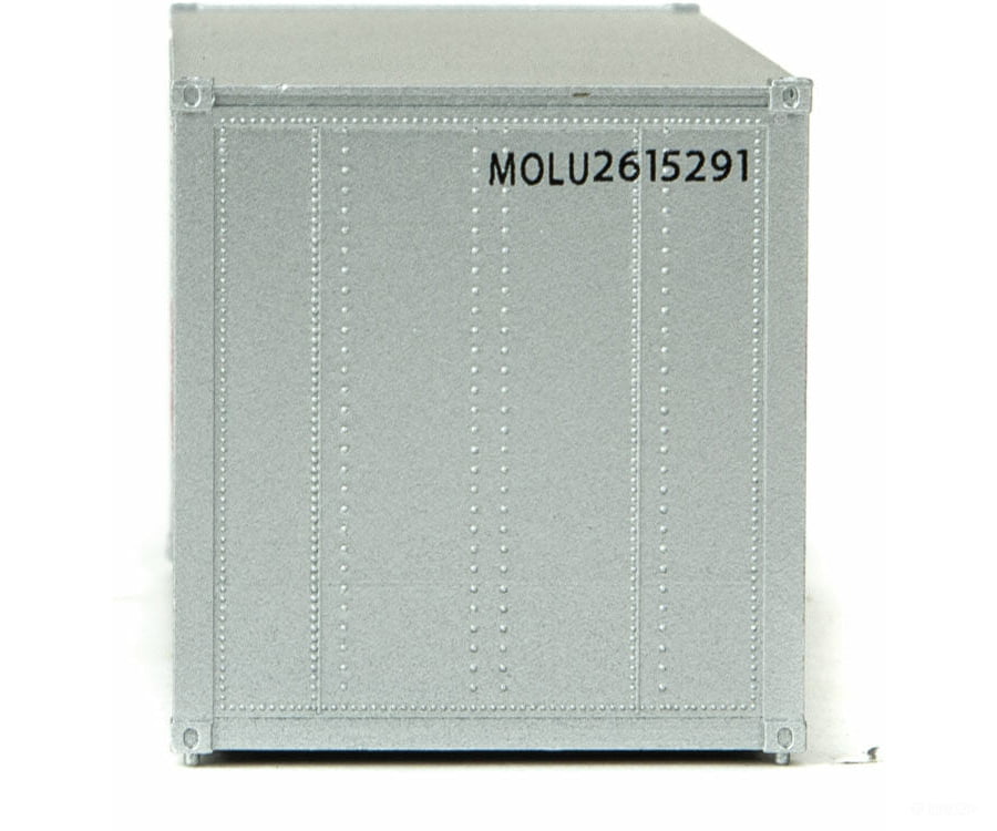 Walthers Scenemaster 8657 20 Smooth-Side Container - Ready To Run -- Mitsui Osk Lines (Gray