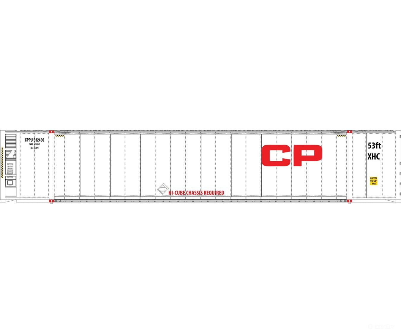 Walthers Scenemaster 8703 53’ Reefer Container - Ready To Run -- Canadian Pacific Freight Loads &