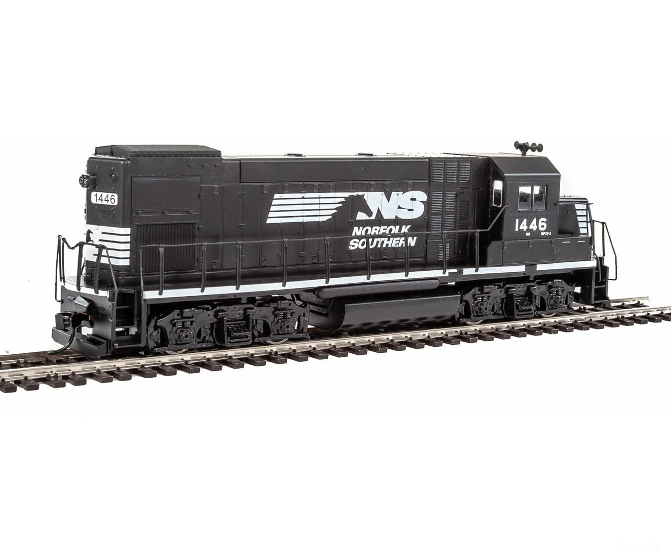Walthers Trainline 2504 Emd Gp15-1 - Standard Dc -- Norfolk Southern (Black White) Locomotives