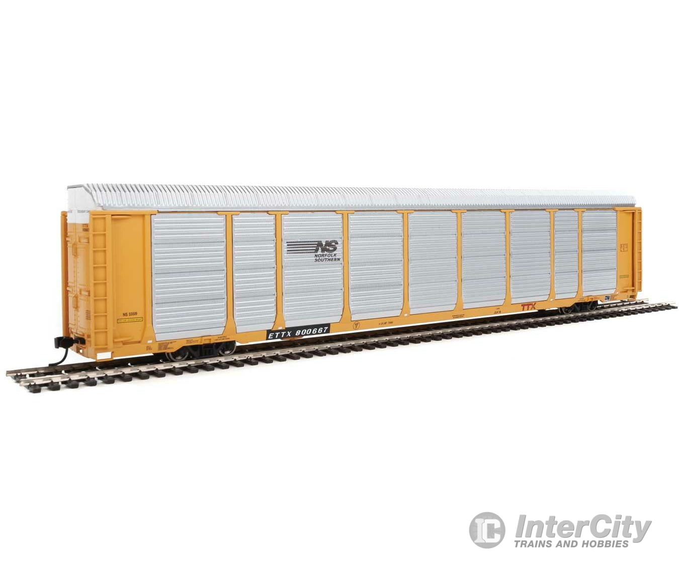 Walthers Life-Like Ho 101426 89 Thrall Enclosed Tri-Level Auto Carrier - Ready To Run -- Norfolk