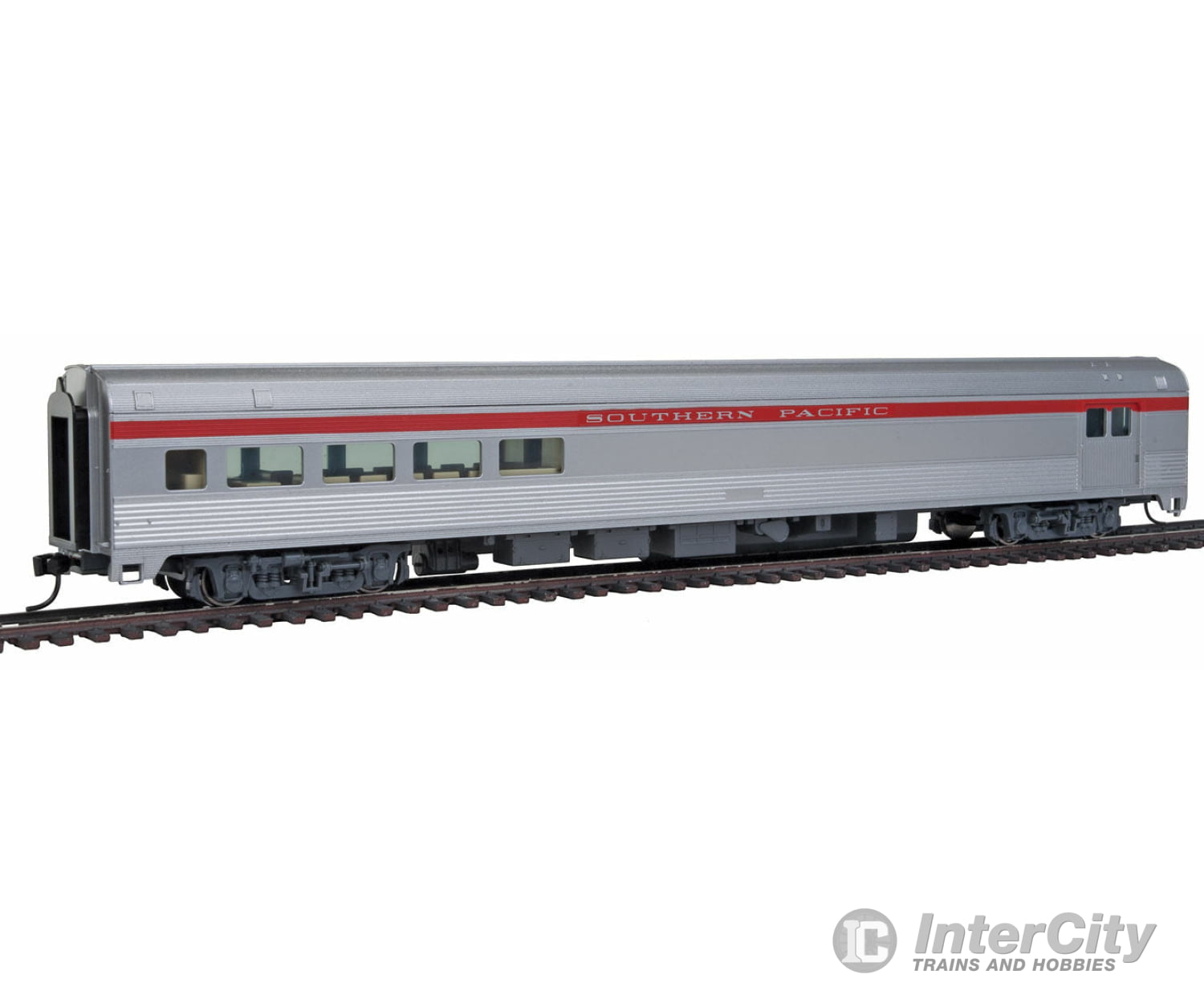 Walthers Mainline 30057 85 Budd Baggage-Lounge - Ready To Run -- Southern Pacific (Silver Red)