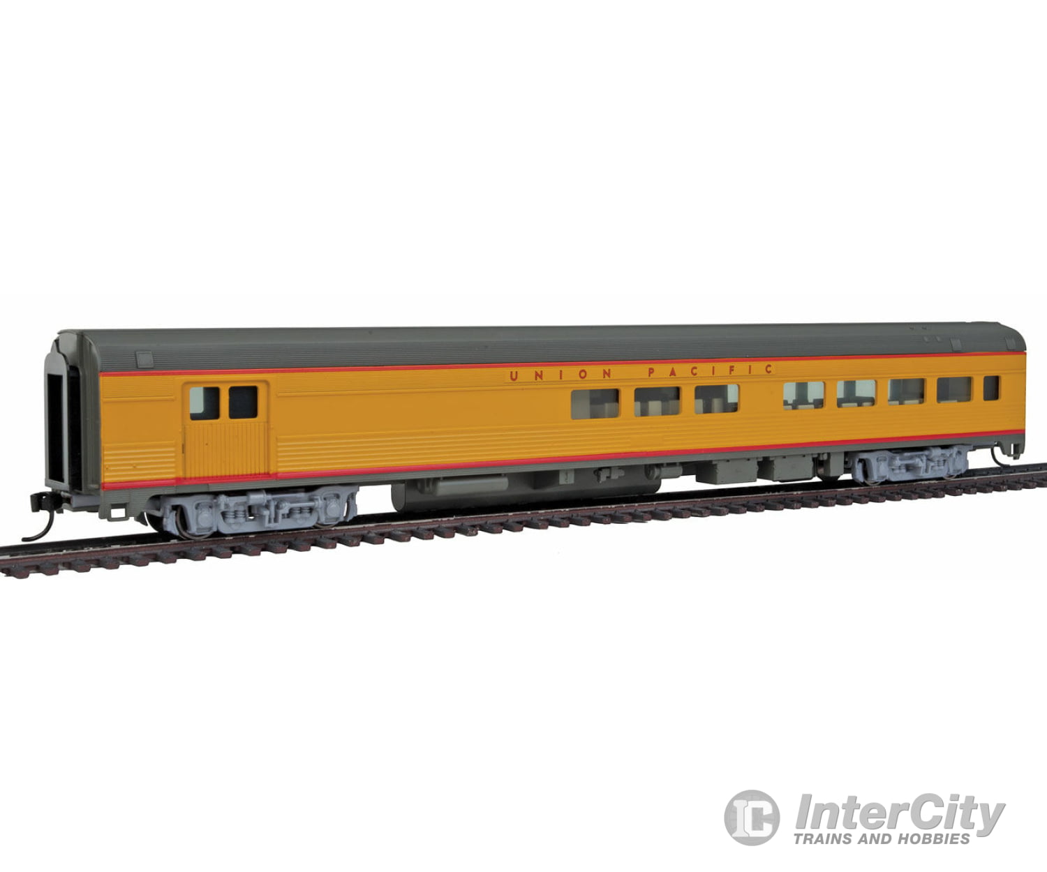 Walthers Mainline 30058 85 Budd Baggage-Lounge - Ready To Run -- Union Pacific (Armour Yellow Gray