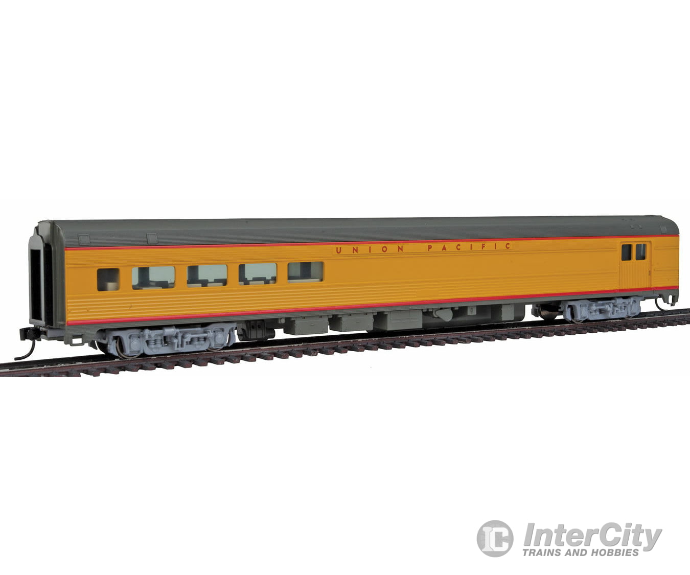 Walthers Mainline 30058 85 Budd Baggage-Lounge - Ready To Run -- Union Pacific (Armour Yellow Gray