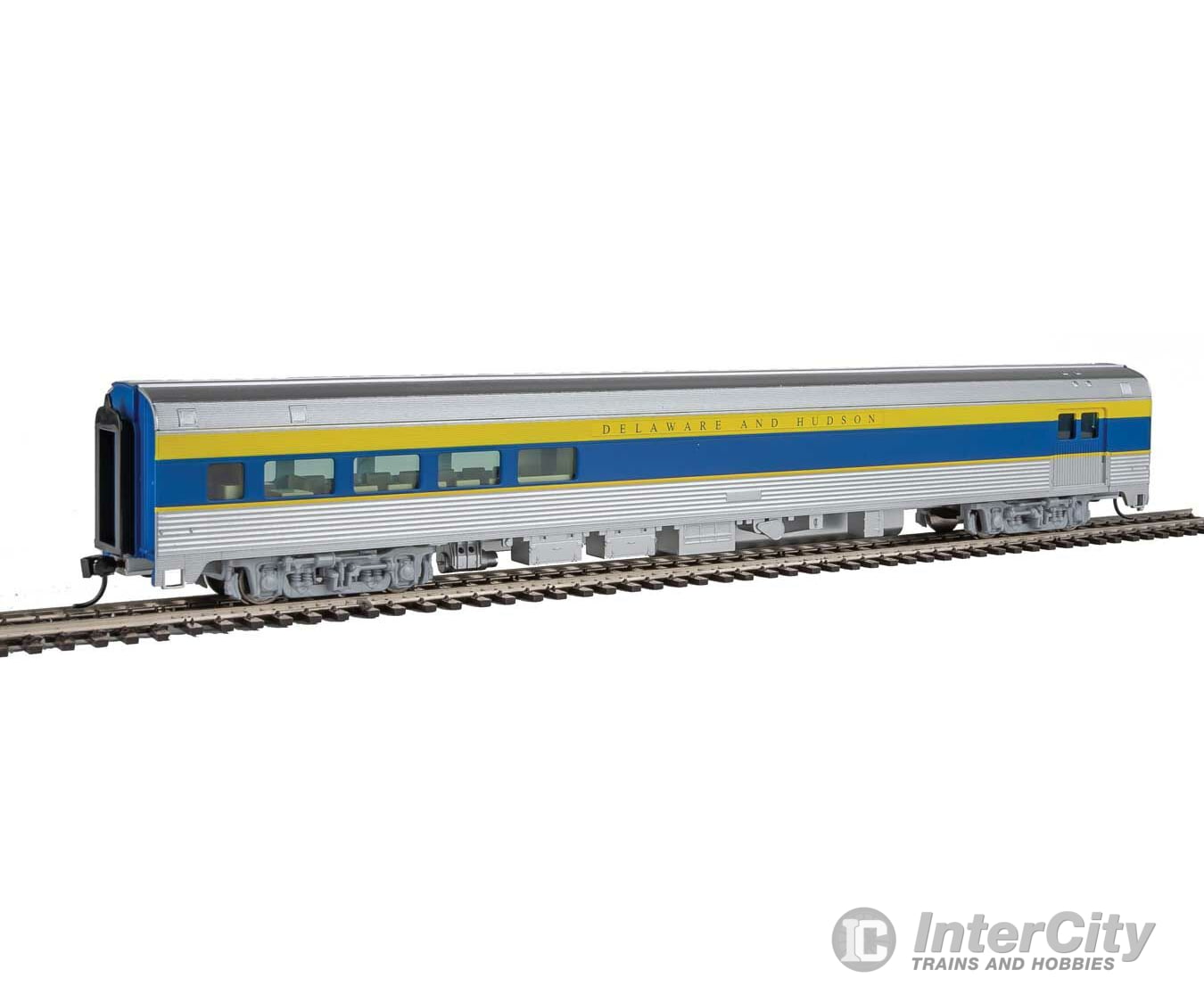 Walthers Mainline 30063 85 Budd Baggage-Lounge - Ready To Run -- Delaware & Hudson (Silver Blue