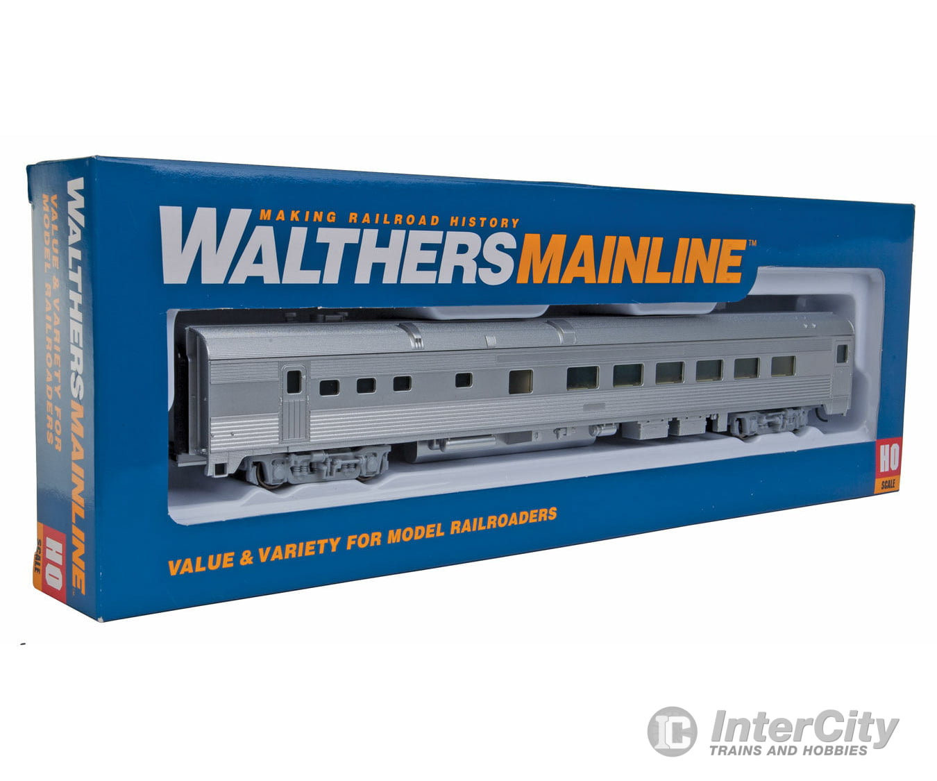 Walthers Mainline 30150 85 Budd Diner - Ready To Run -- Painted Unlettered (Silver) Passenger Cars