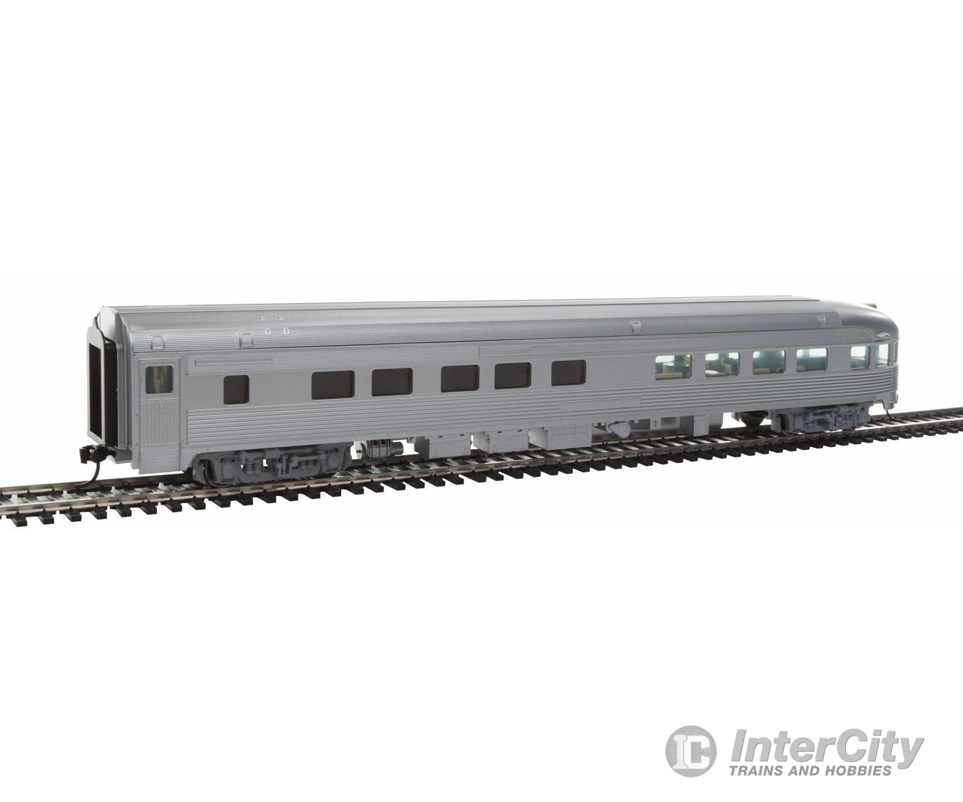 Walthers Mainline 30350 85 Budd Observation - Ready To Run -- Painted Unlettered (Silver) Passenger