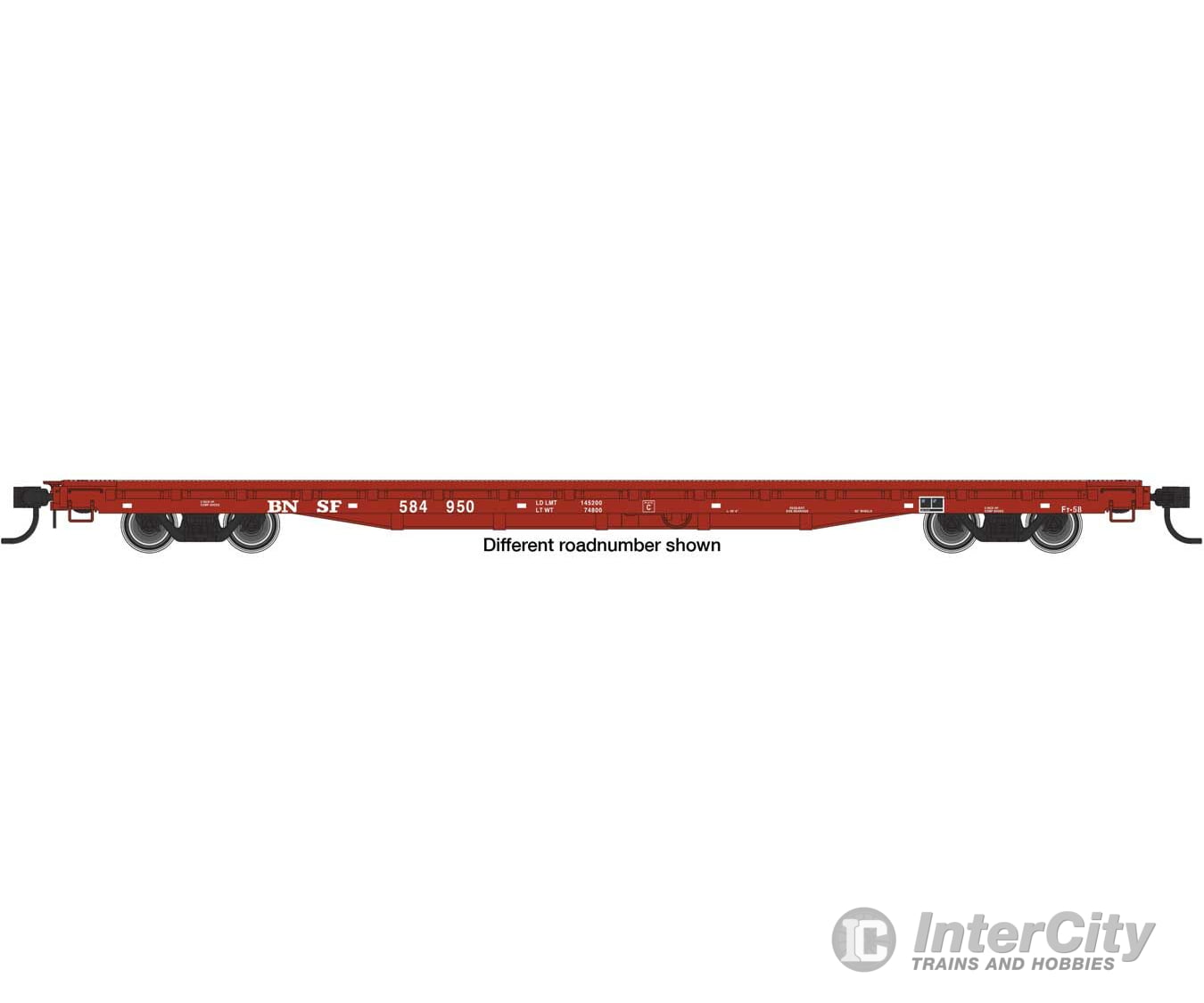 Walthers Mainline 5393 60 Pullman-Standard Flatcar - Ready To Run -- Bnsf #584971 Freight Cars
