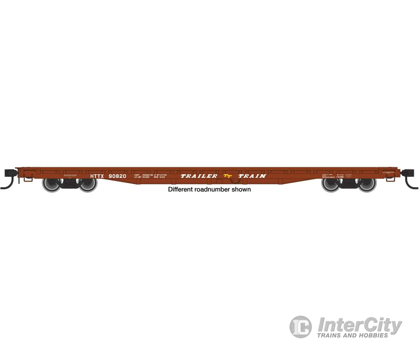 Walthers Mainline 5401 60 Pullman-Standard Flatcar - Ready To Run -- Trailer-Train Httx #90845