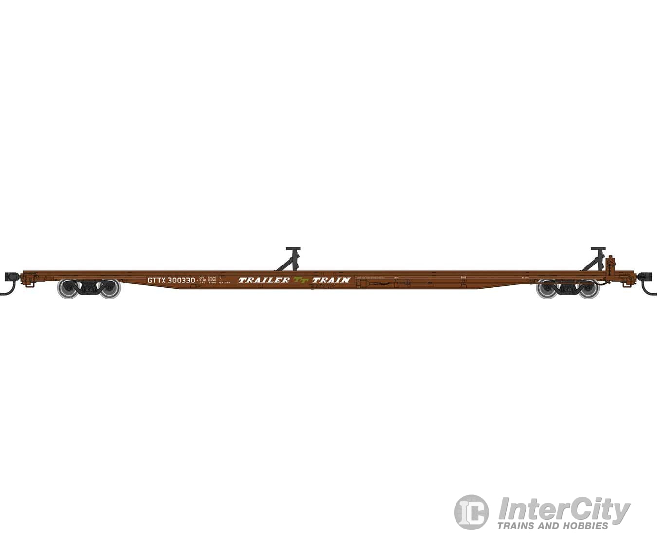 Walthers Mainline 5551 85 General American G85 Flatcar - Ready To Run -- Gttx (Brown) #300330