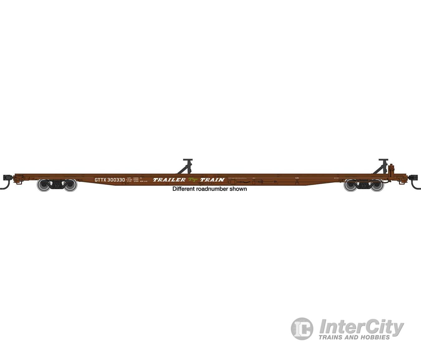 Walthers Mainline 5552 85 General American G85 Flatcar - Ready To Run -- Gttx (Brown) #300353
