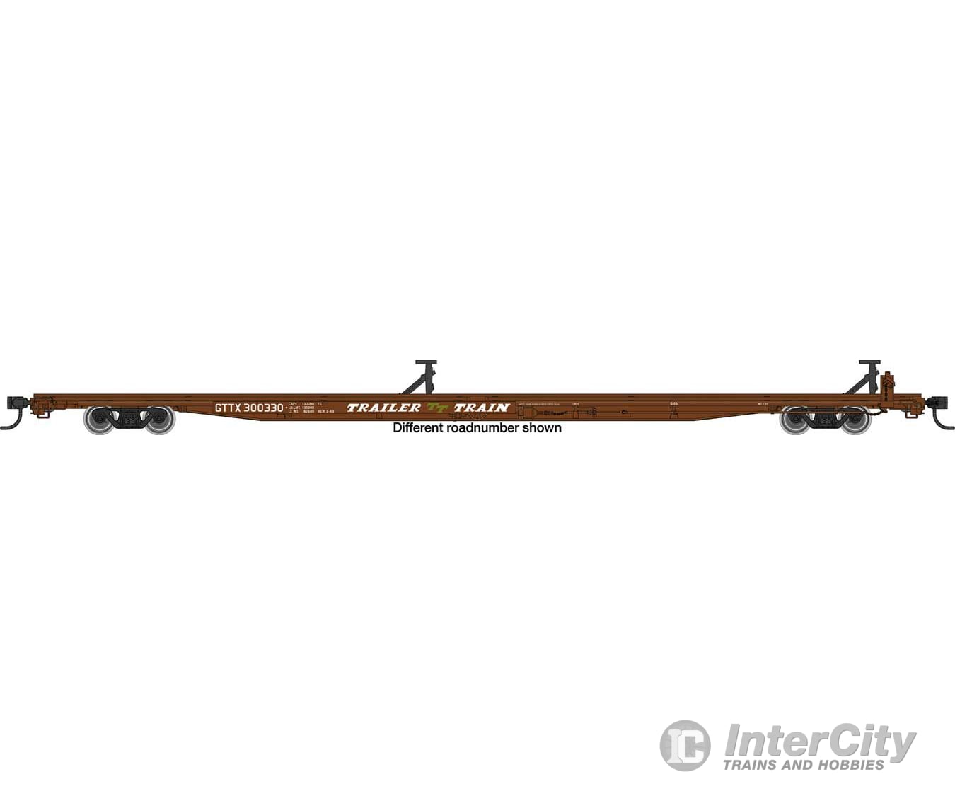 Walthers Mainline 5554 85 General American G85 Flatcar - Ready To Run -- Gttx (Brown) #300395
